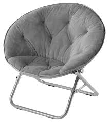Urban Shop Faux Fur Saucer Chair Grey Comfortable Chairs For Bedroom Saucer Chairs Padded Folding Chairs