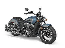 2021 Indian Motorcycle Scout Abs Icon Blue Slate Metallic Cobra Silver Sky Powersports