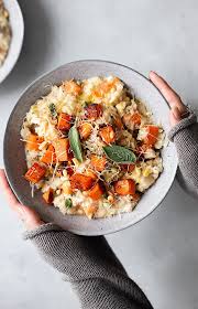 Roasted Butternut Squash Sage Risotto Cupful Of Kale Recipe Butternut Squash Sage Vegetarian Recipes Cooking Recipes
