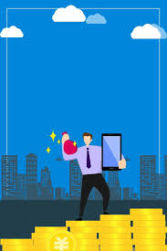 Blue Cartoon Flat Investment Finance Poster Background In 2020 Finance Investing Business Illustration
