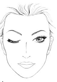 Makeup Coloring Pages Faces Makeup Face Charts Makeup Drawing Mac Face Charts