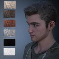 dForce Karlos Flipped Hair for Genesis 9