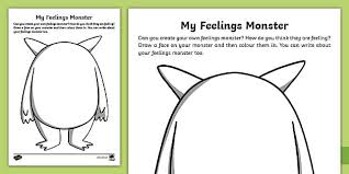 215 watchers6.2k page views37 deviations. The Feelings Monster Worksheet Teacher Made