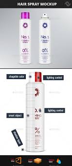 Hair Styling Volumen Forming Spray Mockup Pop Art Design Spray Graphic Design Templates
