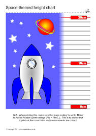 Space Themed Childrens Height Chart Sb4890 Sparklebox