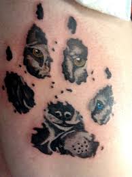 My Tattoo Mybaby Mygirls Dogs Pawprint Alwaysbymyside Fatherdaughter Blueeyes Browneyes Bestfriends Noregrets Wantmoree