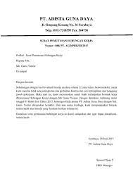 Contoh format surat pemberhentian kerja. Contoh Surat Pemberhentian Kerja Pemutusan Hubungan Kerja Phk