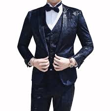 Choose from a variety of colours of elegant suit jackets and suit trousers. Slim Fit Black Flowers Tuxedo Formal Style Men Suit Fanfreakz