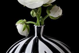 Black And White Striped Vase Next Epingle Par Monique 2 Sur Nuances De Noir Noir Et Blanc Nuances De Noir Fleurs