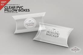 Clear Pillow Boxes Packaging Mockup Packaging Mockup Pillow Box Clear Container