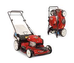 Honda walks behind mower has cutting path of standard 21 inches and the wheels if mower check customer's review of his model: 22 Smartstow Variable Speed High Wheel Lawn Mower Toro