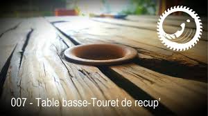 J'aime les planches de grange grises et le regard en bois altéré. Table Basse Avec Un Touret De Recup Spool Coffee Table Youtube