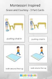 Grace And Courtesy Manners 3 Part Cards Montessori Practical Life Practical Life Montessori Lessons
