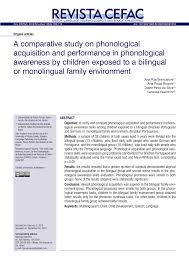Pdf A Comparative Study On Phonological Acquisition And