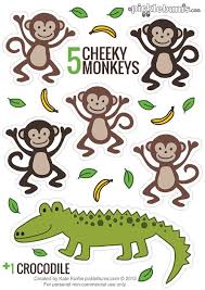 Printable Puppets Five Cheeky Monkeys And A Crocodile Picklebums Preschool Songs Flannel Board Stories Preschool