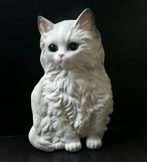 White Cat Wall Hanging Vintage Esd Japan Persian Or Long Haired Kitty Blue Eyed Kitten Plaque Chalk Ware Ceramic Home Decor For Anim White Cat Cat Wall Animals