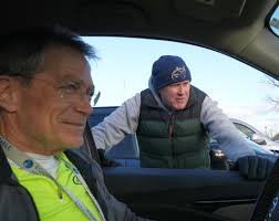 John giving race advice to Donald Cowie and Richard Tikiob