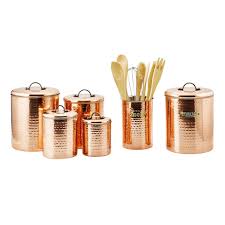 Wipe clean with mild soap and. Old Dutch Hammered Copper 4 Piece Canister Set Overstock 3864805
