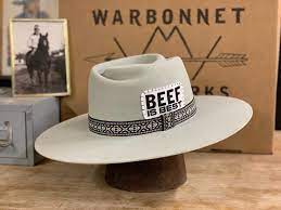 Beef Is Best Hats War Bonnet Felt Hat
