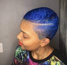 Blue Short Hair Shaved Hair Designs Short Blue Hair Curly Hair African American