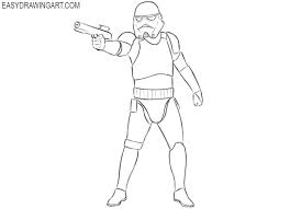 How To Draw A Stormtrooper Easy Drawing Tutorial Easy Drawings Easy Drawings