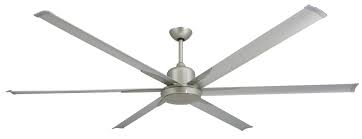 Troposair Titan Brushed Nickel Large Industrial Ceiling Fan With 84 Extruded Aluminum Blades Integrated Light A Ceiling Fan Industrial Ceiling Fan Fan Repair