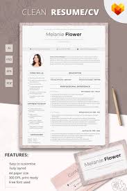 Melanie Flower Floral Designer Resume Template Resume Design Resume Template Floral Design