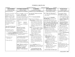 Care Plan Ex Nursing Care Plan Nursing Care Nurse