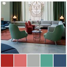 A Funky Tetradic Colour Scheme Double Complementary Colour Scheme Featuring Red And Gr Interior Design Color Schemes Interior Color Schemes Green Room Colors