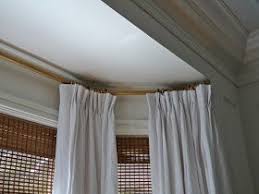 Information On Making Your Own Bay Window Curtain Rods With Elbow Brackets Home Depot Martha Bay Window Curtains Bay Window Curtain Rod Window Curtain Rods