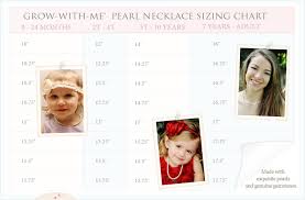 grow with me necklace sizing chart jewlery necklace size