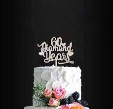 Free shipping on orders over $25 shipped by amazon. Amazon Com 60 Diamond Years Birthday Cake Topper 60th Anniversary Cake Topper Happy 60th Wedding Cake Topper Anniversary Party Decor Diamond Anniversary Toys Games