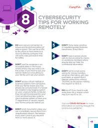 Eight Cybersecurity Tips For Working Remotely Cyber Security Awareness Cyber Security Cyber Security Education