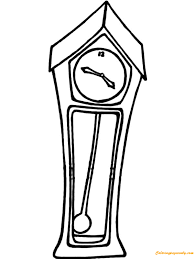 More complicated the clock, more fascinating it is for the child. Grandfather Clock With A Swinging Pendulum Coloring Pages Clock Coloring Pages Coloring Pages For Kids And Adults