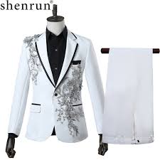 Shop over 300 top men skinny fit suit jacket and earn cash back all in one place. Men Skinny Suits Fashion Casual Slim Fit Suit Jacket Pants Stage Wedding Prom Costume White Black Dress For Dinner Mens Tuxedo Suits Aliexpress