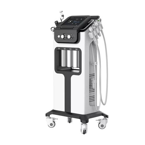 Multi-functional hydrofacial machines combine deep exfoliation with serum infusion., AI generated