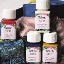 Culori de inalta calitate pentru pictura pe tesaturi naturale, sintetice sau piele; Culori Textile Acritex Magazin Materiale Pictura Rame Panza Pensule Culori