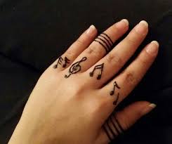 Music Notes Henna Hand Tattoos Simple Mehndi Designs Tribal Henna