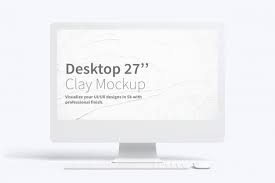 Clay Desktop 27 In 2020 Computer Mockup Digital Tablet Desktop