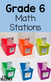 Middle School Math Stations For All Grade 6 Skills Practicing And Applying All 6th Grade Math Sta Middle School Math Stations Math Stations Middle School Math