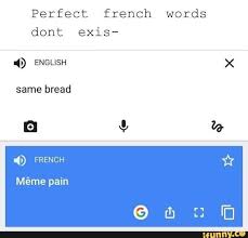 Perfect French Words Dont Exis Same Bread Ifunny Tumblr Funny Memes Funny Memes