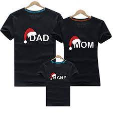 Comprar Combinando Roupas Familiares Dad Mom Baby Christmas T Shirt Clothing For Family Matching Outfits Clothes Mother Daughter Father Son Look Mommy And Me Shirt