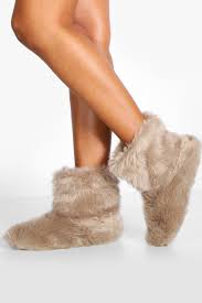 Faux Fur Bootie Slippers Boohoo Uk A moody gray for rainy days spent indoors. faux fur bootie slippers boohoo uk