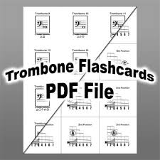 Trombone Fingering Slide Position Chart And Flashcards