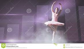 Ballet Dancer With Bar Charts Stock Image Image Of