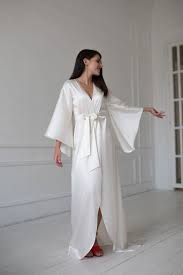 Long Bridal Robe Pure Silk Long Kimono Getting Ready Robe Long Wedding Robe Long Dressing Gown Long Silk Robe Gift For Bride Long Gown Dress Gowns Dresses Silk Robe Long