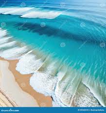 Aerial View of Sandy Clear Turquoise Mediterranean Photo Stock Illustration 