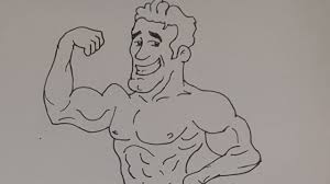 How To Draw Strongman S Muscular Body With Veins Step By Step Youtube Based on the outlines you made, draw the details of the man's face, like the eyes, nose and lips. how to draw strongman s muscular body