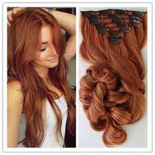 6a Remy Hair Clip In Human Hair Extension Copper Red Wavy Clip In Hair Extension Ebay Human Hair Extensions Clip In Hair Extensions Red Hair Extensions