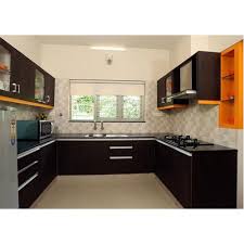 modern u shaped modular kitchen, rs